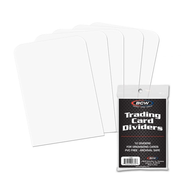 BCW Write-On Trading Card Dividers (10ct)