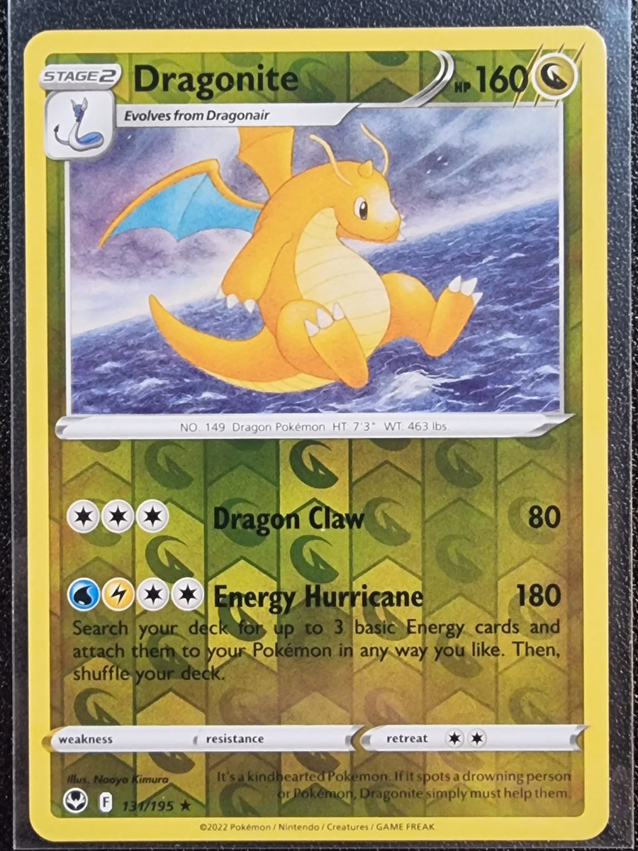 Dragonite Pokemon Silver Tempest Reverse Holo Foil Rare 131/195