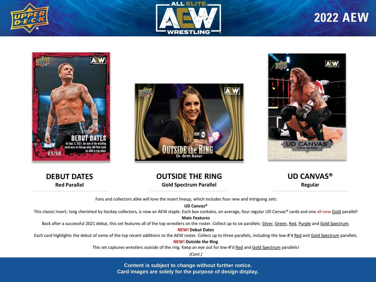 2022 Upper Deck AEW Wrestling cards Hobby Box The Traders Australia