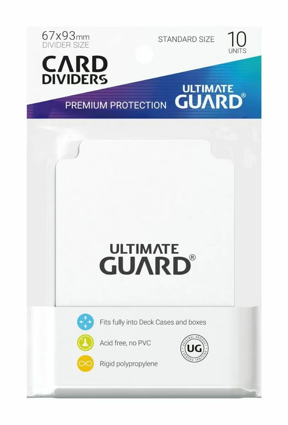 Ultimate Guard Trading Card Dividers Standard Size (10ct) - White
