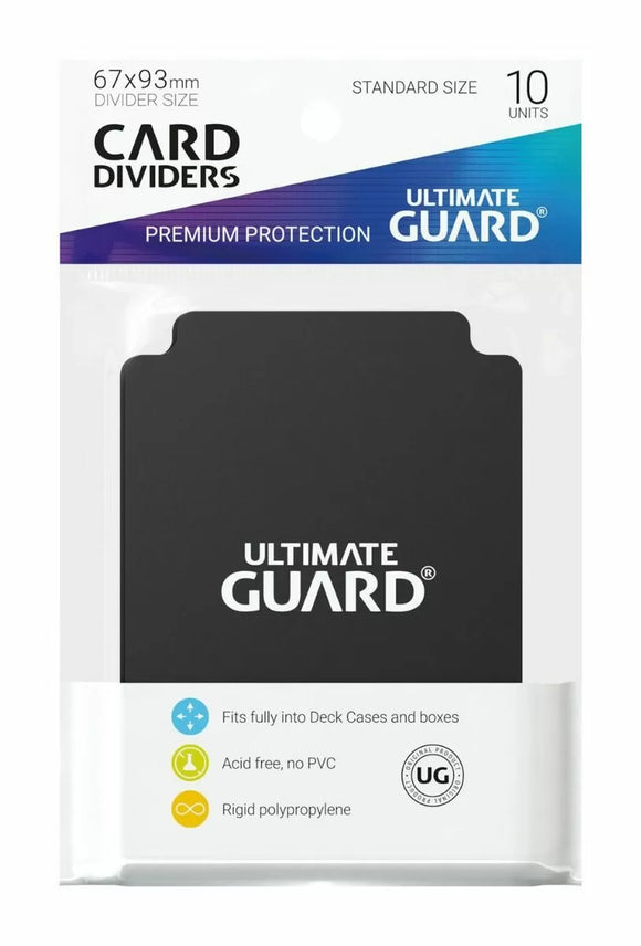 Ultimate Guard Trading Card Dividers Standard Size (10ct) - Black
