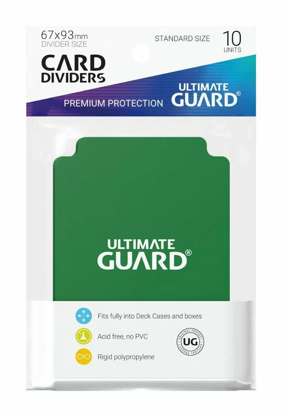 Ultimate Guard Trading Card Dividers Standard Size (10ct) - Green