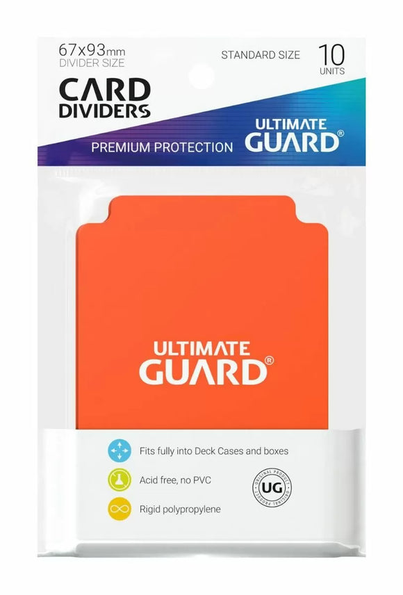 Ultimate Guard Trading Card Dividers Standard Size (10ct) - Orange