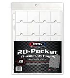 BCW Vinyl 20-Pocket Pages With Thumb Cut (20 CT. Pack)