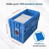 BCW Short Comic Book Plastic Storage Bin - Blue