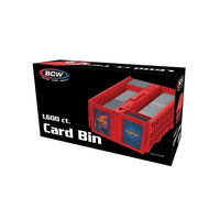 BCW Collectible Card Bin Plastic Storage Box (1,600 ct) - Red