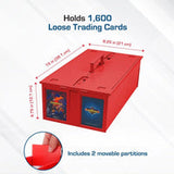 BCW Collectible Card Bin Plastic Storage Box (1,600 ct) - Red