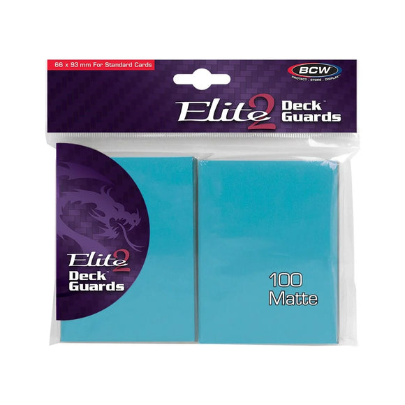 BCW Elite2 Deck Guards - Matte Azure (100ct)