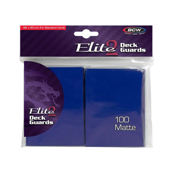 BCW Elite2 Deck Guards - Matte Azure (100ct)