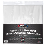 BCW 12 Inch Polypropylene Record Inner Sleeve - Anti-static (100ct)