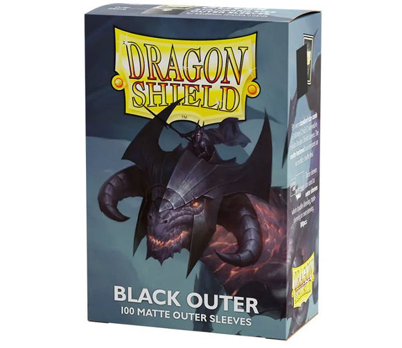 Dragon Shield Deck Standard Size Sleeves - Matte Black Outer (100ct)