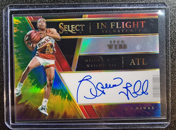 Spud Webb #25/25 - 2017-18 Panini Select In Flight Signatures #IF-SP