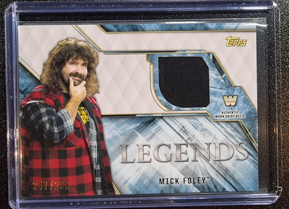 Mick Foley (Mankind) #/299 - 2017 Topps Legends of WWE Relic #R-MF