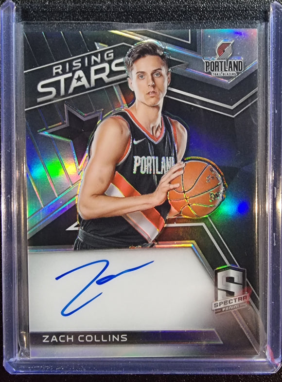Zach Collins RC #/199 - 2017-18 Panini Spectra Rising Stars HOLO Auto #RS-ZCL