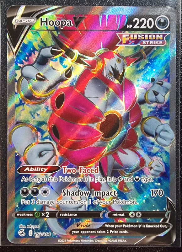 Hoopa V - Pokemon Fusion Strike FULL ART Holo Foil Ultra Rare #253/264