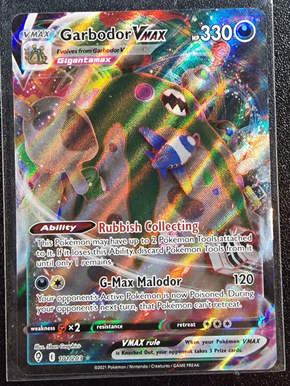 Garbodor VMAX - Pokemon Evolving Skies Holo Foil Ultra Rare #101/203