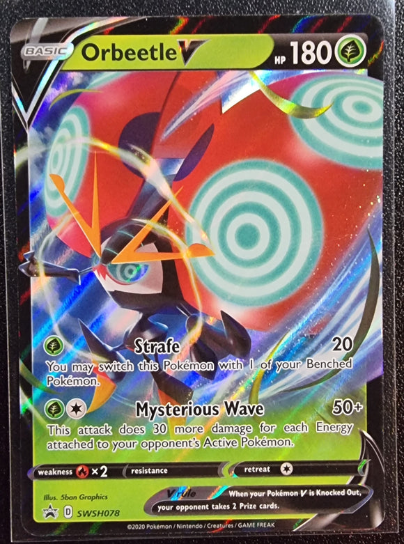 Orbeetle V - Pokemon Sword & Shield Black Star Promo Holo Foil #SWSH078