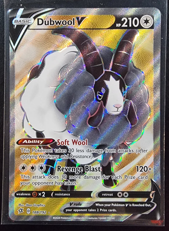 Dubwool V - Pokemon Rebel Clash FULL ART Holo Foil Ultra Rare #188/192