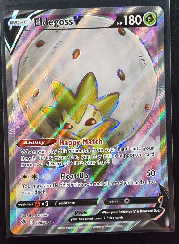 Eldegoss V - Pokemon Rebel Clash FULL ART Holo Foil Ultra Rare #176/192