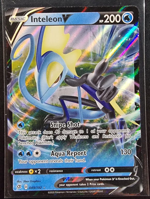 Inteleon V - Pokemon Rebel Clash Holo Foil Ultra Rare #049/192