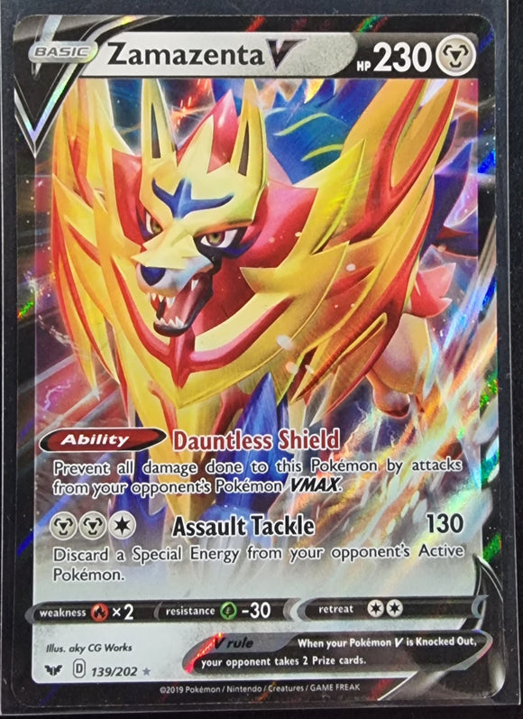 Zamazenta V - Pokemon Sword & Shield Holo Foil Ultra Rare #139/202