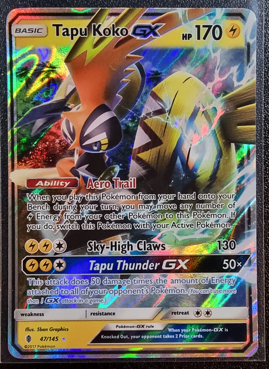 Tapu Koko GX Pokemon Guardians Rising Holo Foil Ultra Rare 47/145