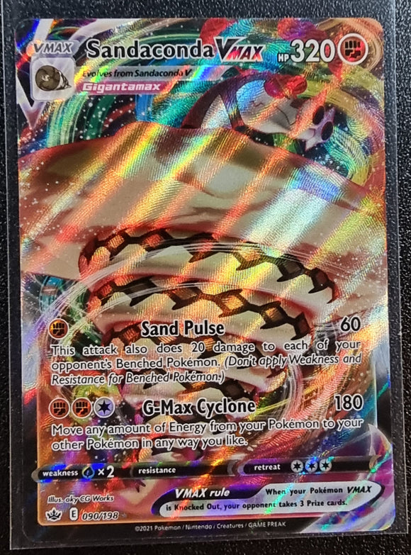 Sandaconda VMAX - Pokemon Chilling Reign Full Art Holo Foil Ultra Rare #090/198
