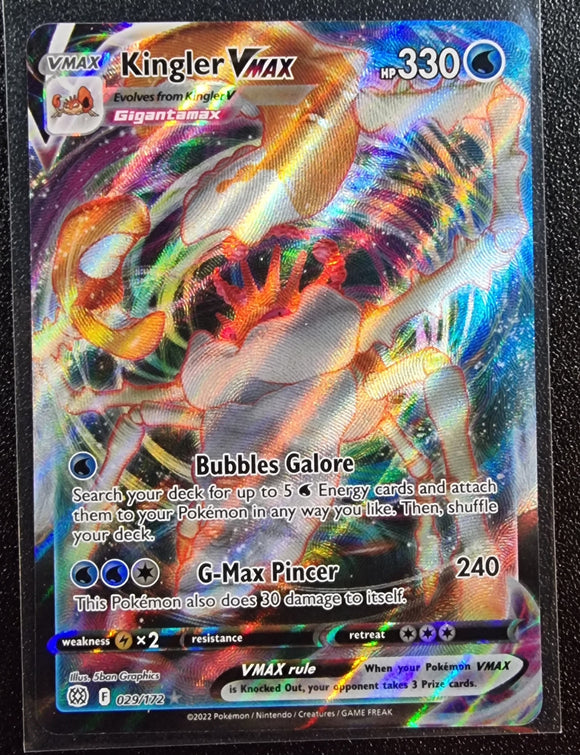 Kingler VMAX - Pokemon Brilliant Stars Holo Foil Ultra Rare #029/172