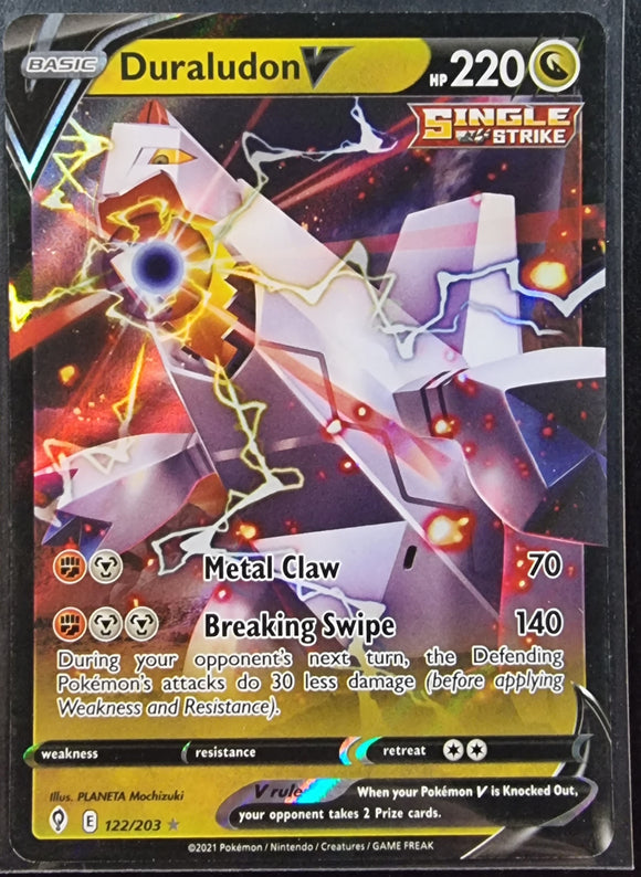 Duraludon V - Pokemon Evolving Skies Holo Foil Ultra Rare #122/203
