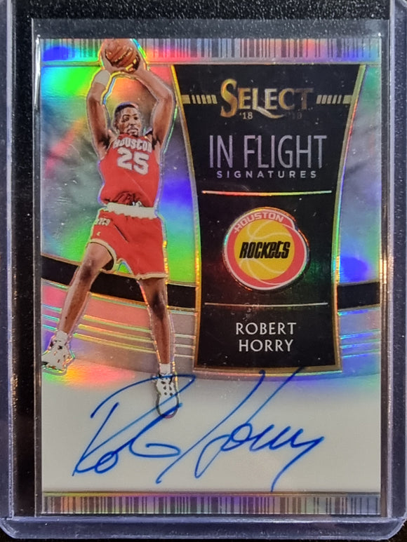 Robert Horry #/199 - 2018-19 Panini Select In Flight Signatures Prizm #IF-RHY