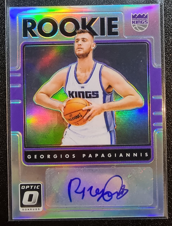 Georgios Papagiannis RC - 2016-17 Panini Dinruss Optic Signatures Silver Prizm Holo