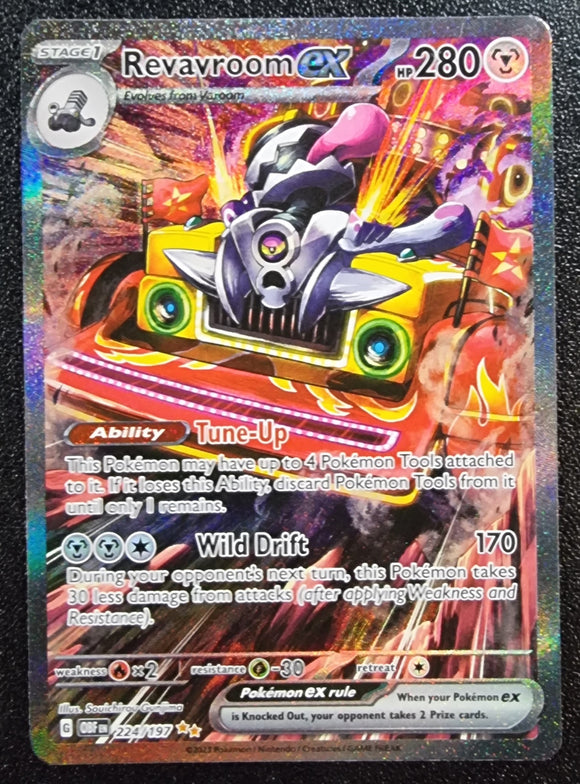 Revavroom EX - Pokemon Obsidian Flames FULL ART Special Illustration Rare  #224/197