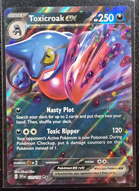Toxicroak EX - Pokemon Scarlet & Violet Holo Foil Double Rare #131/198