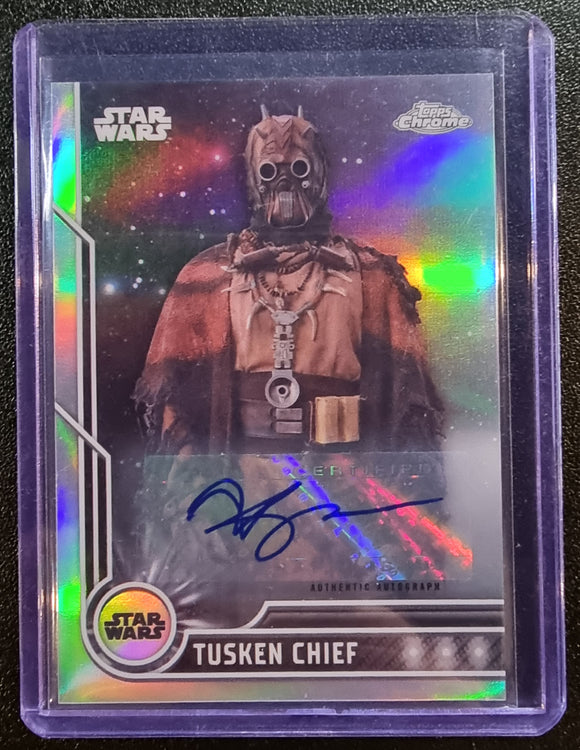 Tusken Chief - 2023 Topps Chrome Star Wars Autograph Refractor Xavier Jimenez #94