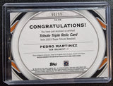 Pedro Martinez #/99 - 2023 Topps Tribute MLB Triple Relic GAME USED - #TR-PM