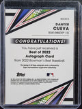 Danyer Cueva #/99 - 2022 Topps Bowman's Best - Best of 2022 Autograph GREEN - #B22-DCA