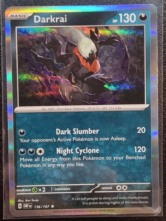 Darkrai - Pokemon Obsidian Flames Holo Foil Rare #136/197