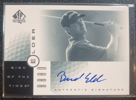Brad Elder - 2001 Upper Deck SP Authentic Golf Sign of the Times Auto #BE