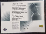 Brad Elder - 2001 Upper Deck SP Authentic Golf Sign of the Times Auto #BE