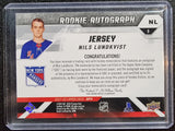 Nils Lundkvist #/375 - 2021-22 Upper Deck SPX NHL Hockey Rookie Autograph Jersey