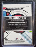 Bubba Thompson RC - 2023 Topps Finest Rookie Autograph Refractor OCA #FA-BT