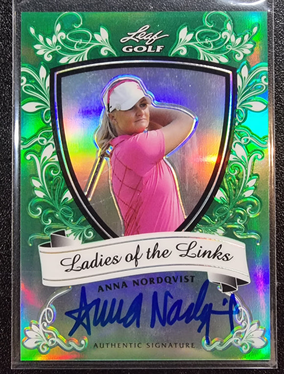 Anna Nordqvist #/25 - 2011 Leaf Golf Ladies of the Links GREEN Autograph #LL-AN1