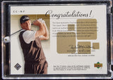 Nick Faldo #/100 - 2002 Upper Deck SP Authentic Golf Course Classics GU Shirt Relic