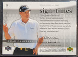 Chad Campbell - 2004 Upper Deck SP Authentic Golf Sign of the Times Autograph