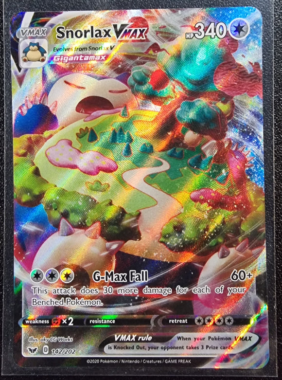 Snorlax VMAX - Pokemon Sword & Shield Holo Foil Ultra Rare #142/202