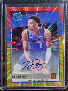 Tyler Bey RC - 2020-21 Panini Donruss NBA Rated Rookie GOLD LASER Autograph #243