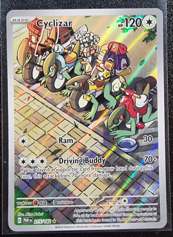 Cyclizar - Pokemon Paradox Rift FULL ART Holo Illustration Rare #215/182