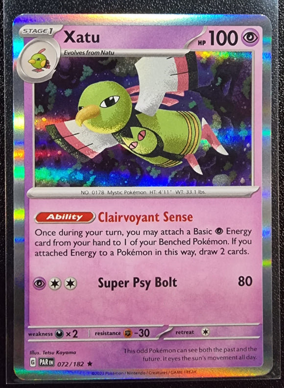 Xatu - Pokemon Paradox Rift Holo Foil Rare #072/182