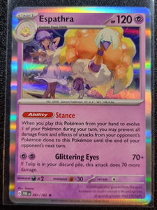 Espathra - Pokemon Paradox Rift Holo Foil Rare #081/182