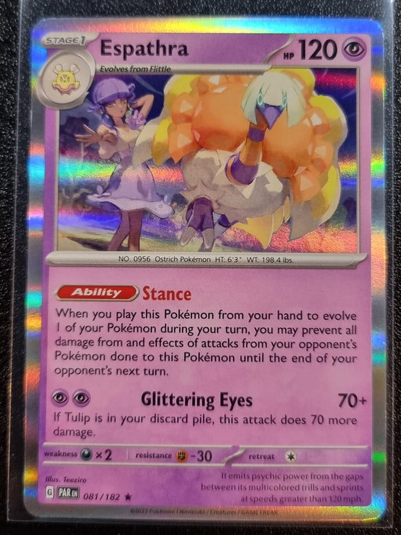 Espathra - Pokemon Paradox Rift Holo Foil Rare #081/182